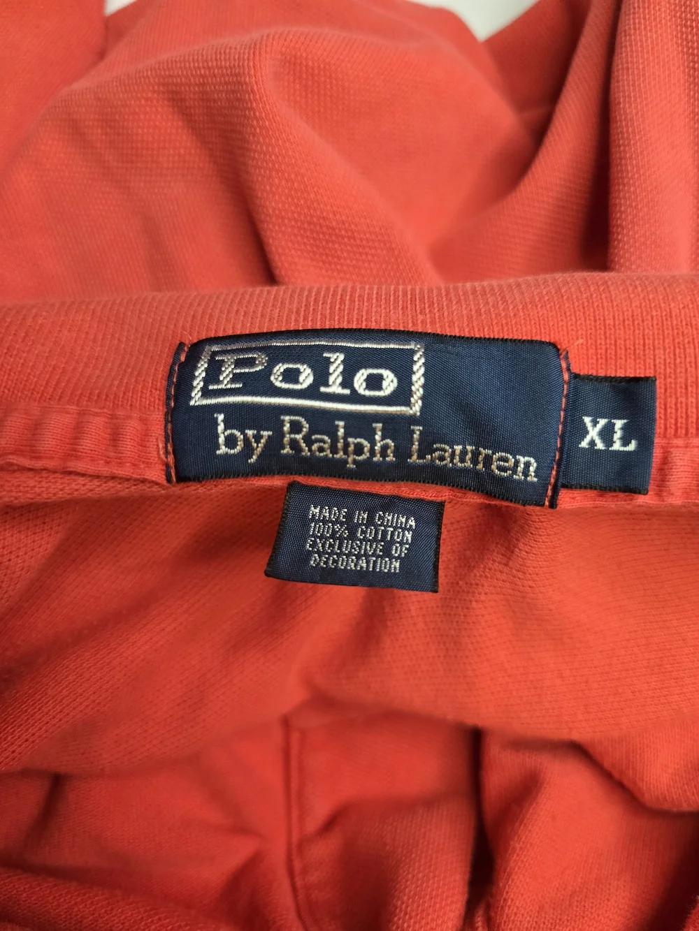 Polo by Ralph Lauren Men's Coral Short Sleeve Polo with Blue Pony Size XL